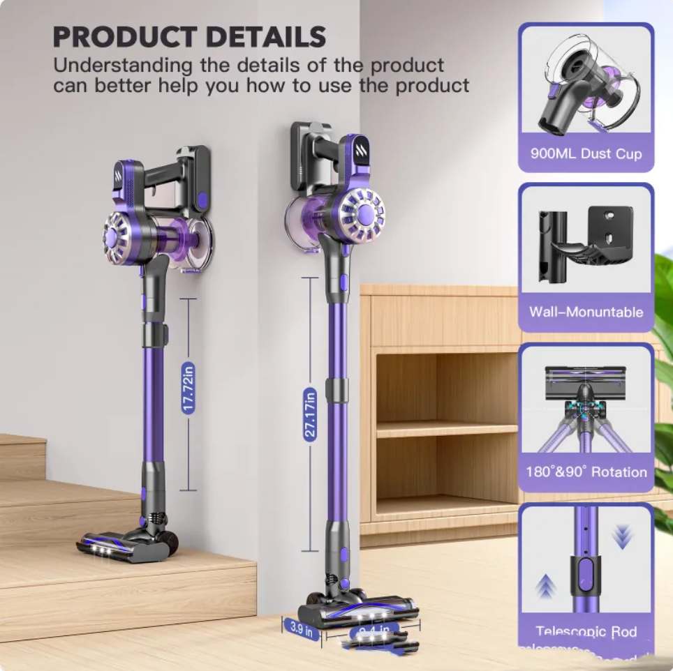 Portable Telescopic Cordless Vacuum Cleaner