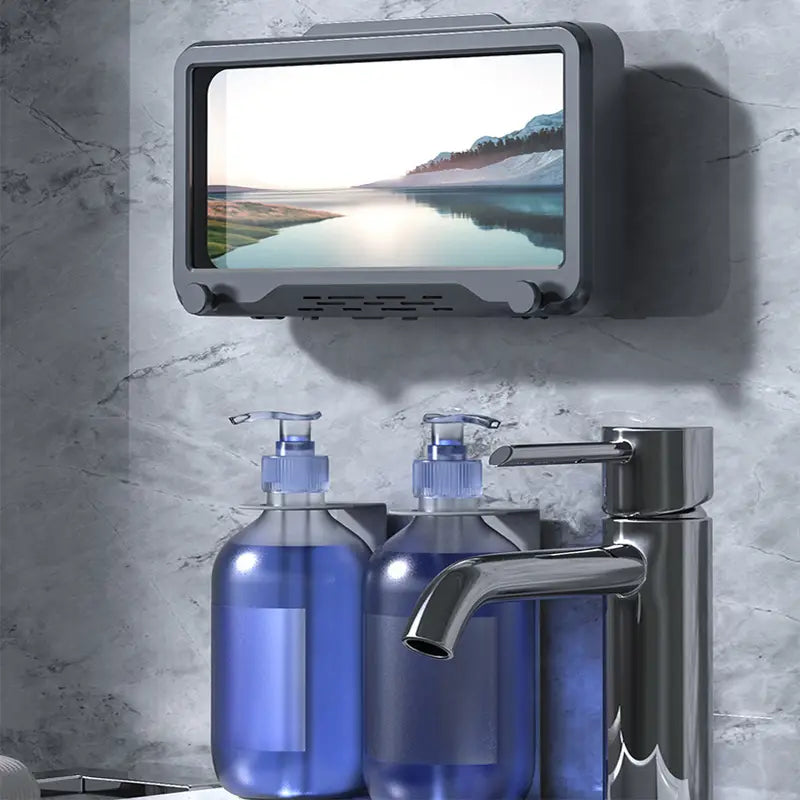 Waterproof Anti-Fog Shower Phone Holder with Touch Screen