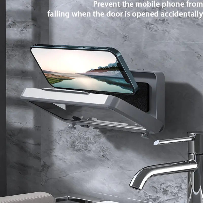 Waterproof Anti-Fog Shower Phone Holder with Touch Screen