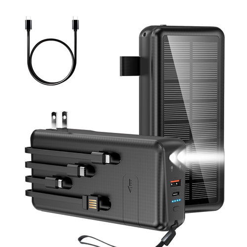 50000mAh Solar Power Bank with PD30W Fast Charging & Flashlight