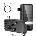 50000mAh Solar Power Bank with PD30W Fast Charging & Flashlight