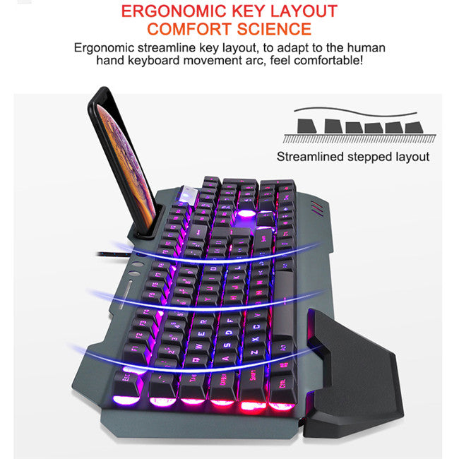 Ergonomic RGB Mechanical Gaming Keyboard