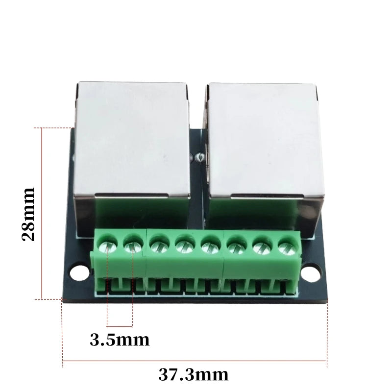 RJ45 Female-to-Terminal Network Adapter Board