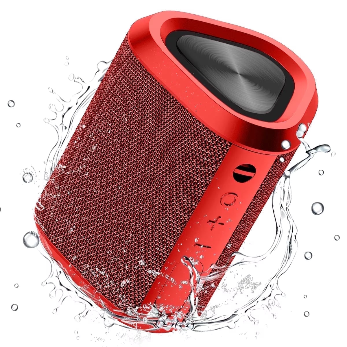 Portable Bluetooth Speaker,Ipx7 Waterproof Outdoor Speaker with 24Hr Playtime,Red