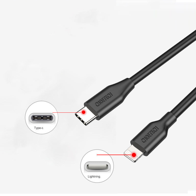 CHOETECH 2m MFi Certified USB-C to Lightning Cable