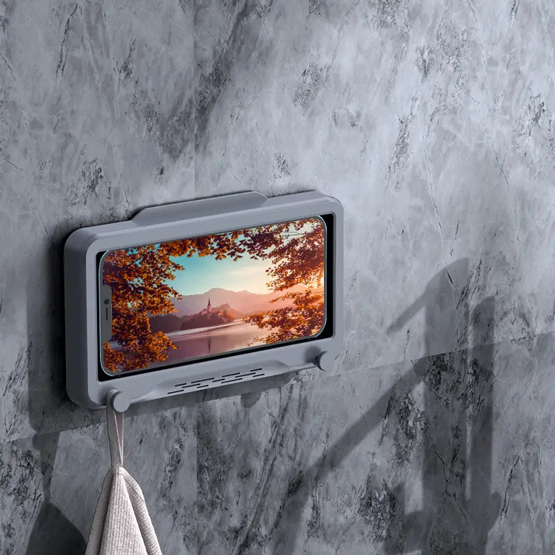 Waterproof Anti-Fog Shower Phone Holder with Touch Screen