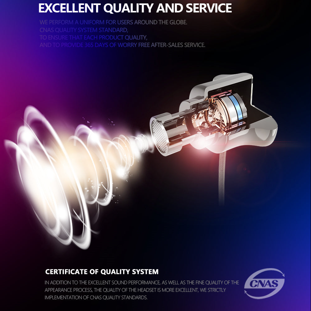 Heavy Bass Metal In-Ear Earphones with Built-In Microphone
